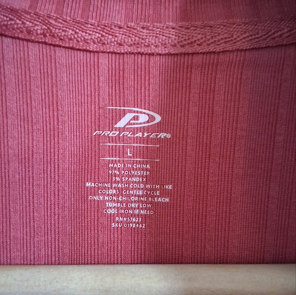 Women's Ribbed Half Zip Mock Neck Long Sleeve Top, Size Large, New With Tag - Picture 3 of 3